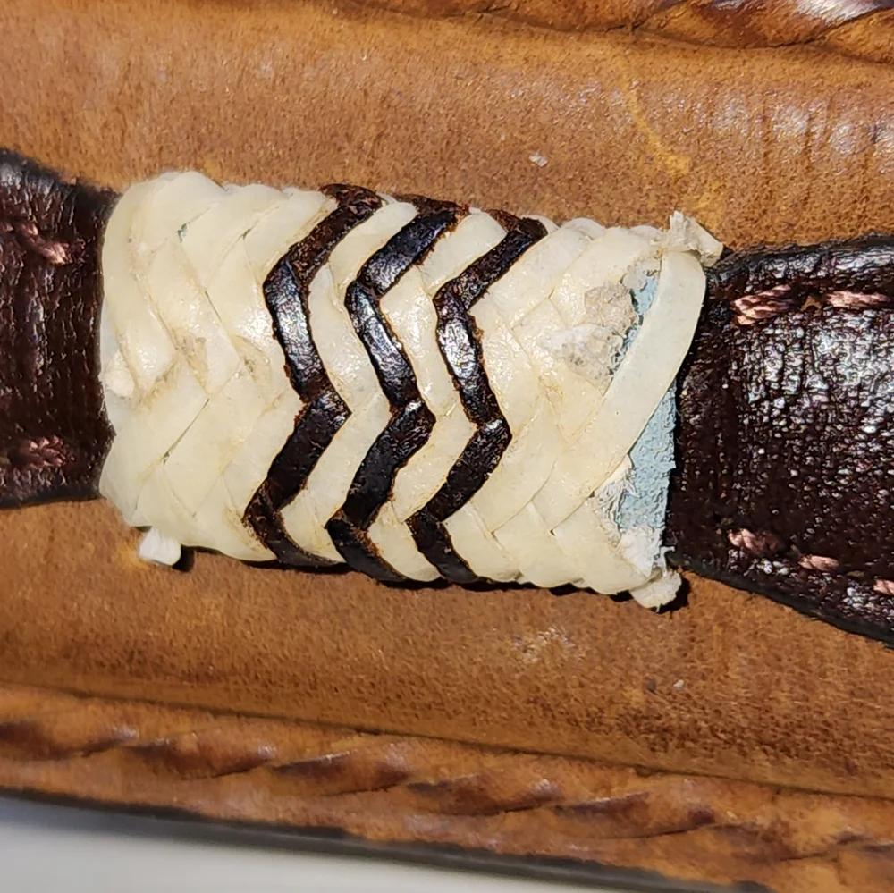 DDD 3-D Belt Southwestern Silver Tone Buckle & Concho Brown Leather Belt Size 36